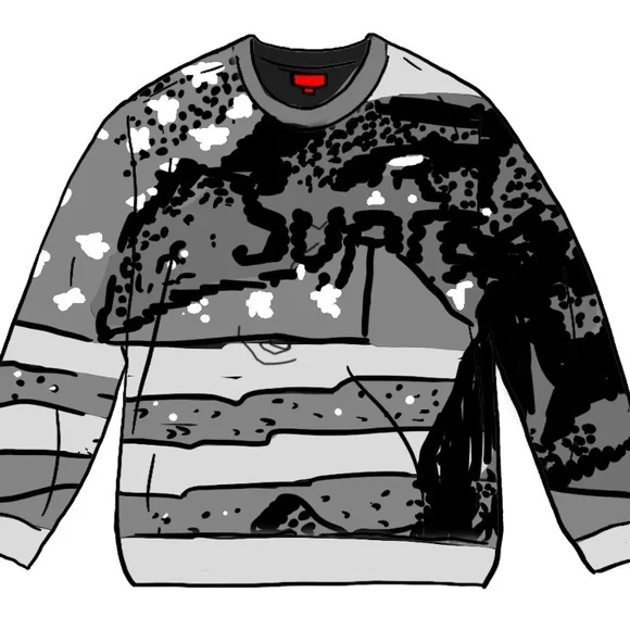 Supreme | Sweaters | Mens Supreme Digital Flag Black Gray Supreme | Sweaters | Mens Supreme Digital Flag Black Gray